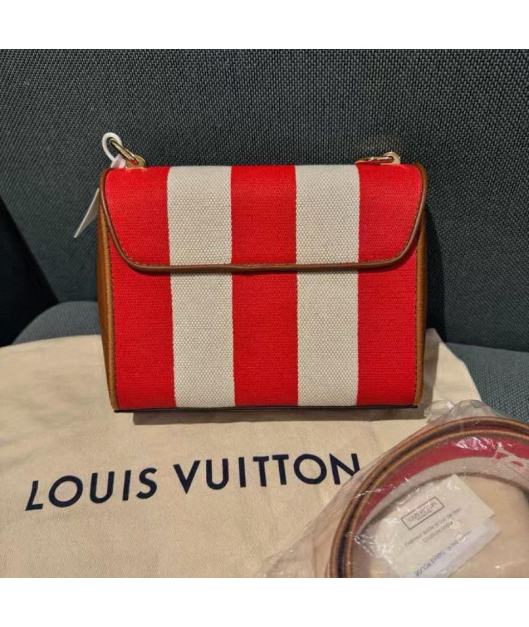 LOUIS VUITTON Красная кожаная сумка через плечо, фото 3