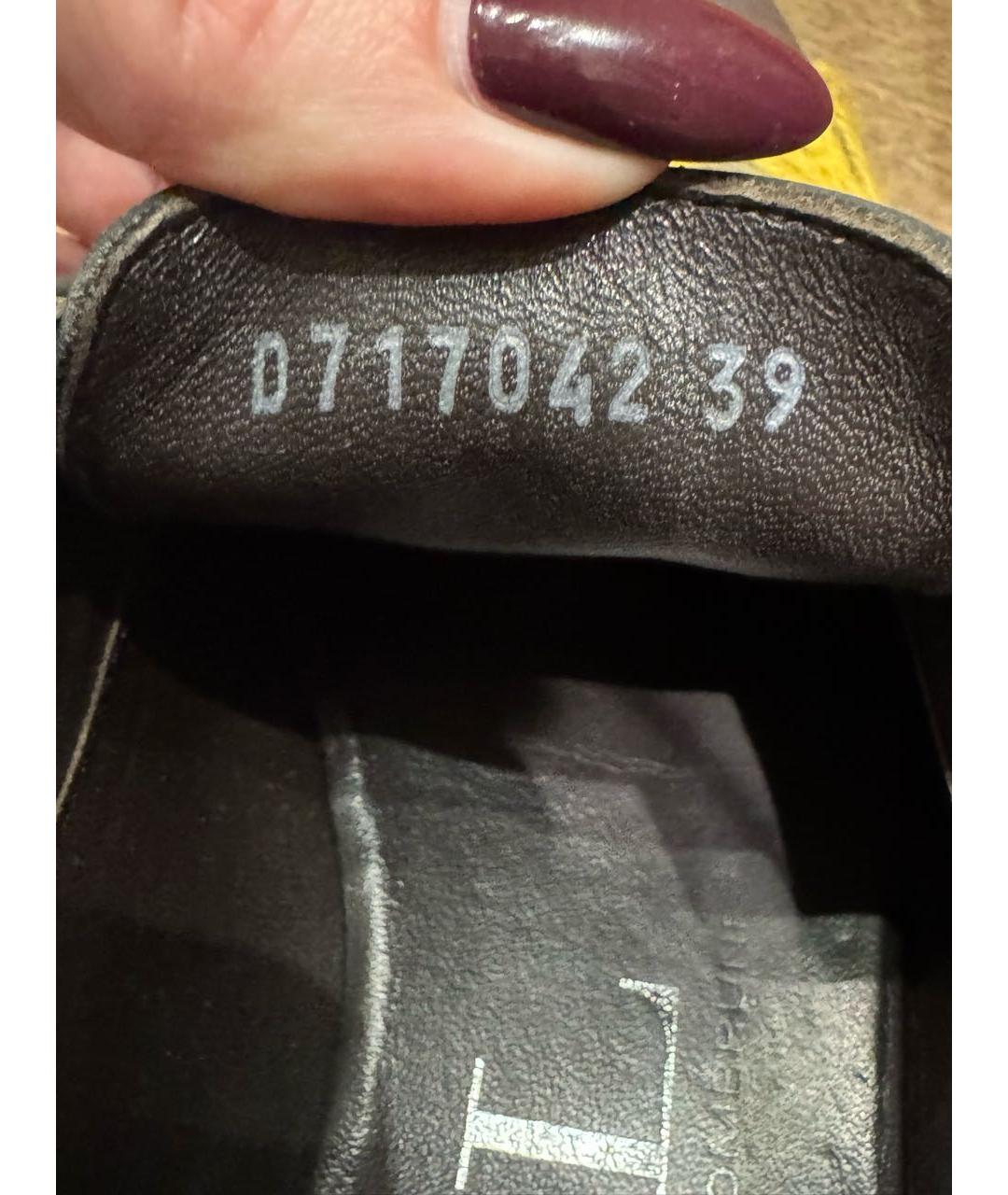 AGL Серые кожаные брогги и оксфорды, фото 8