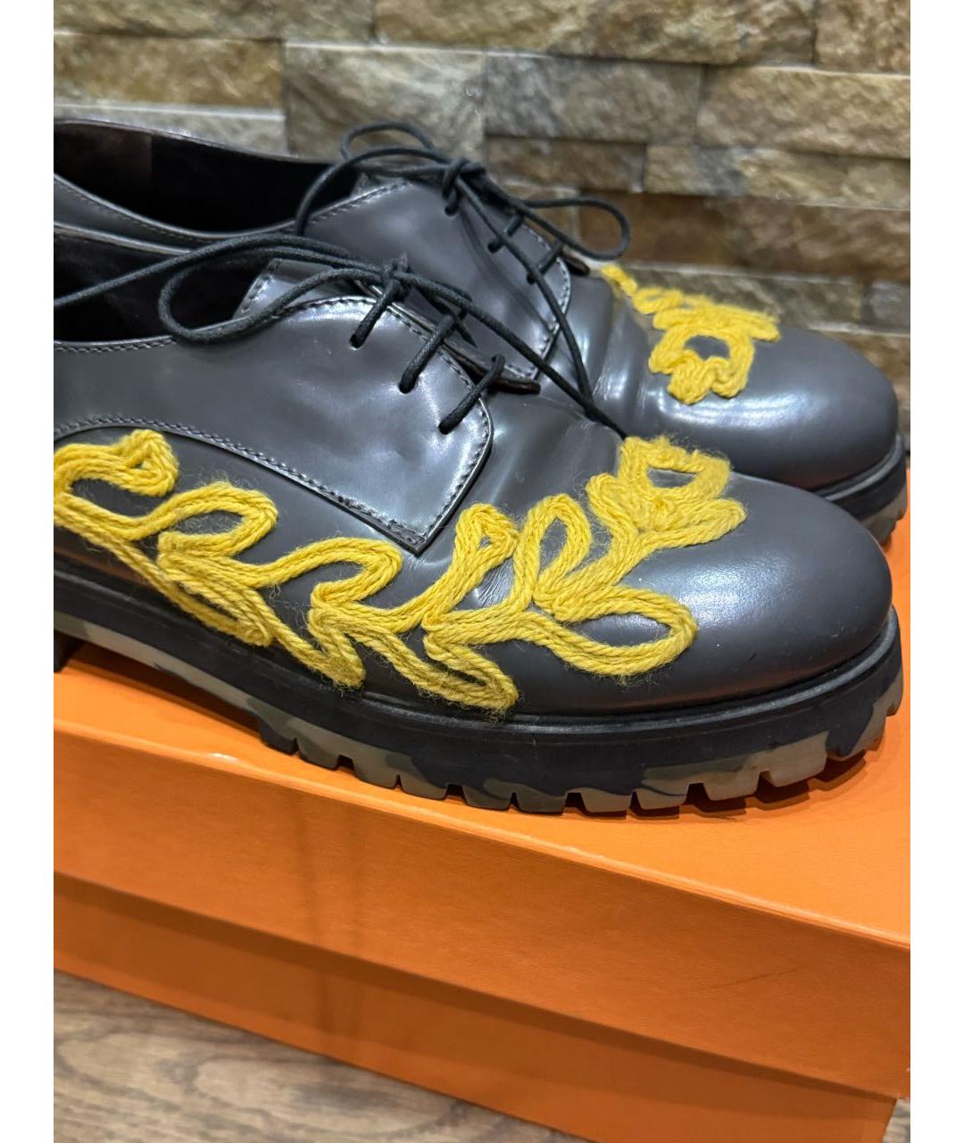 AGL Серые кожаные брогги и оксфорды, фото 3