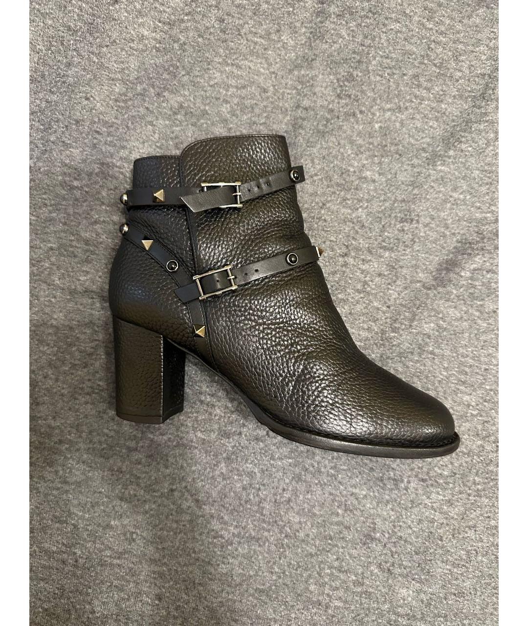 VALENTINO Черные кожаные ботинки, фото 6