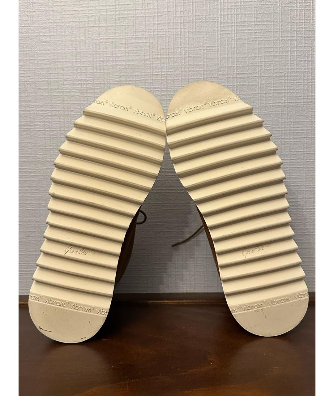 KENZO Коричневые замшевые низкие ботинки, фото 5