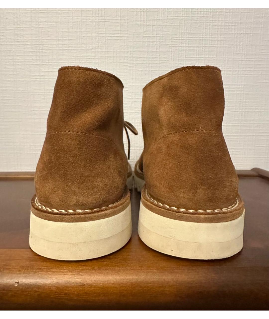 KENZO Коричневые замшевые низкие ботинки, фото 4