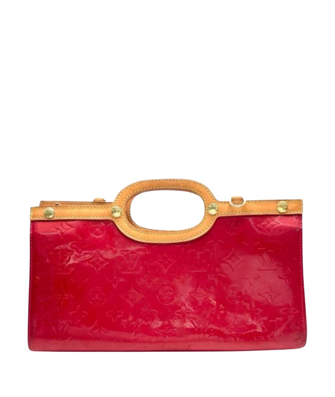 LOUIS VUITTON Красная сумка с короткими ручками из лакированной кожи, фото 1