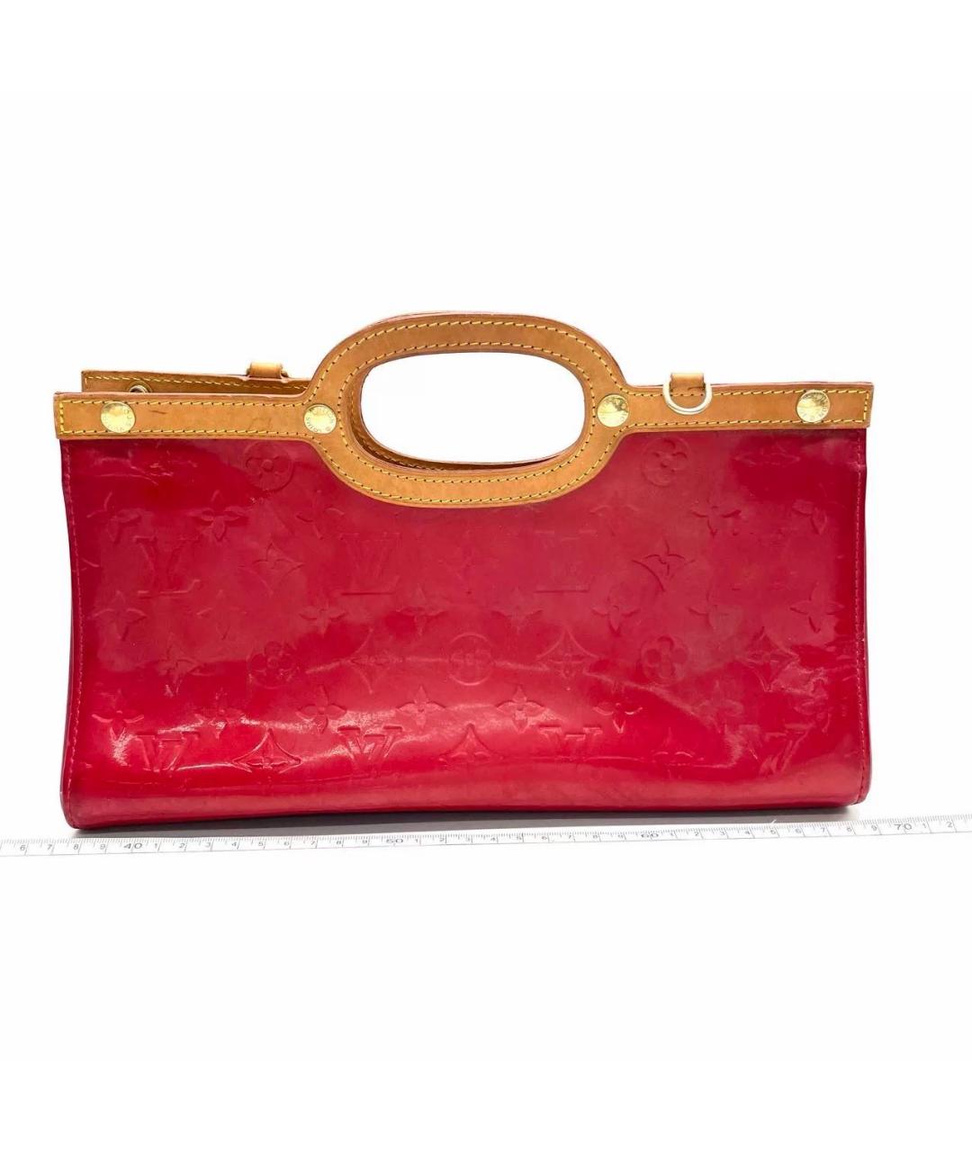 LOUIS VUITTON Красная сумка с короткими ручками из лакированной кожи, фото 2