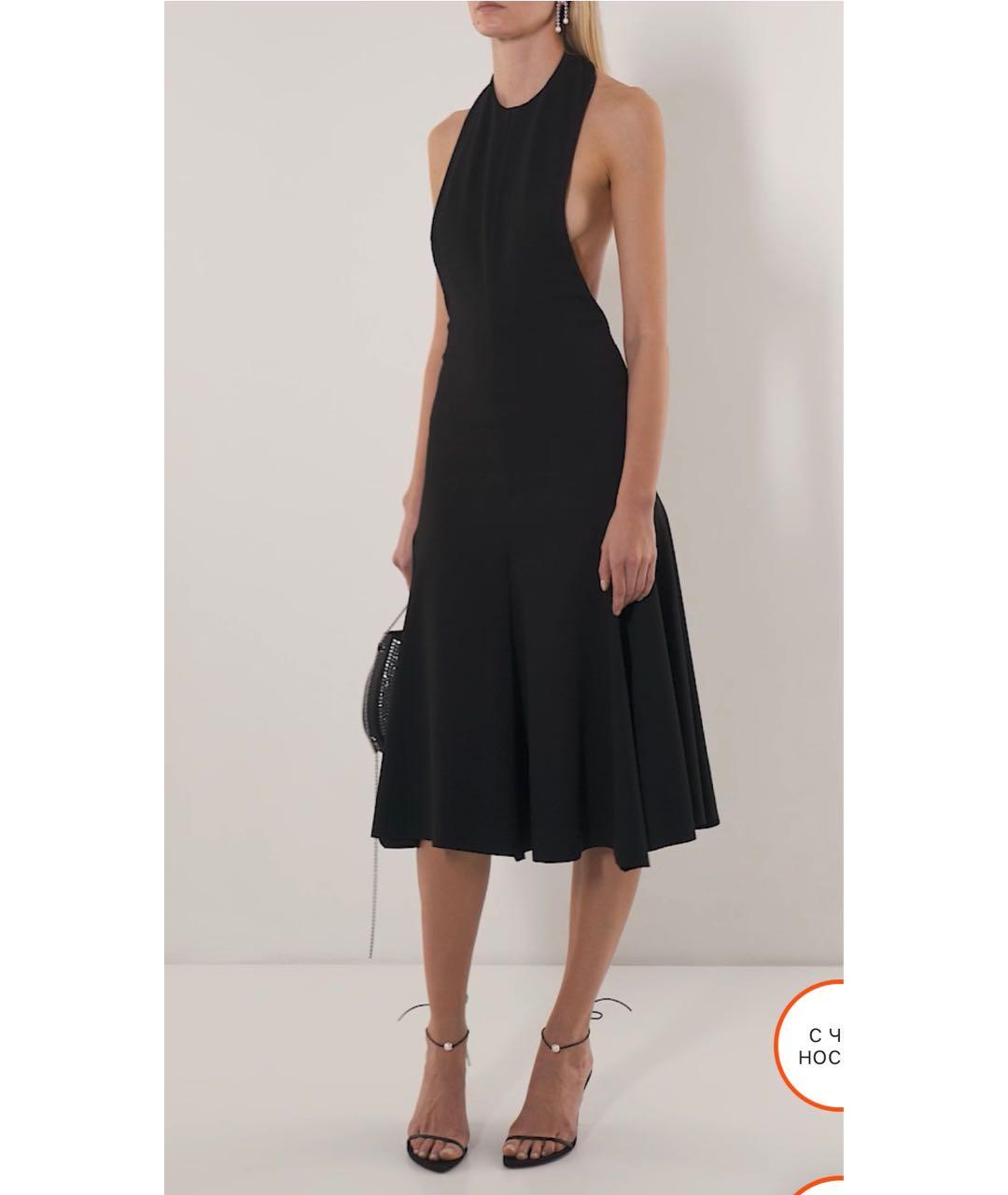 JACQUEMUS Черное вискозное коктейльное платье, фото 5