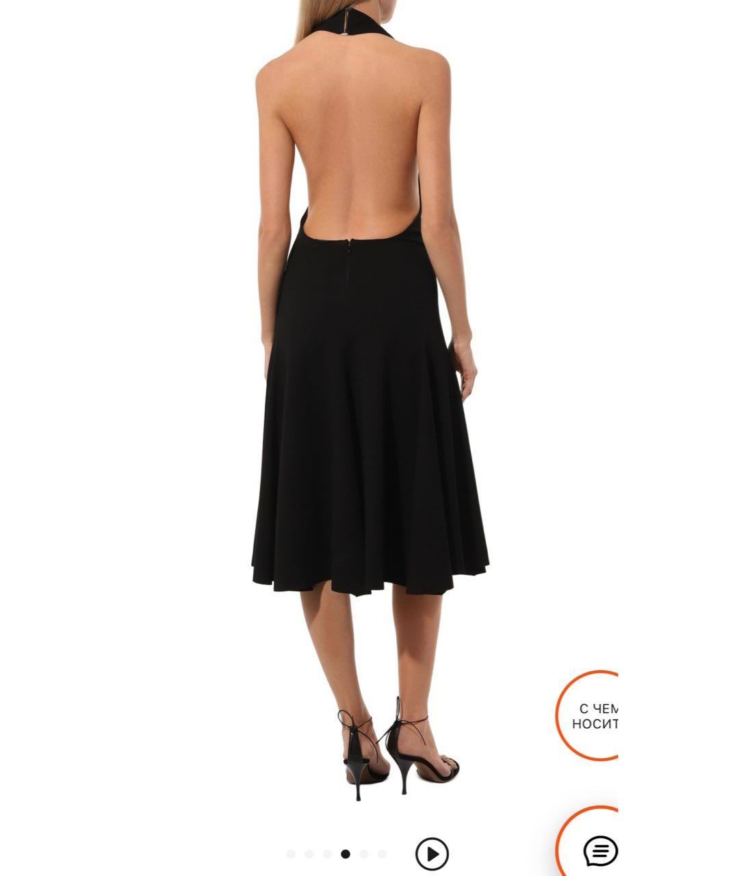 JACQUEMUS Черное вискозное коктейльное платье, фото 7