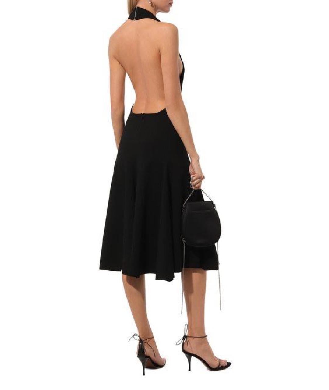 JACQUEMUS Черное вискозное коктейльное платье, фото 6