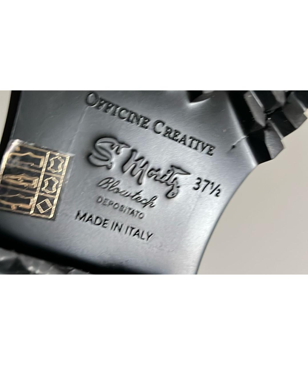 OFFICINE CREATIVE Черные кожаные ботинки, фото 8