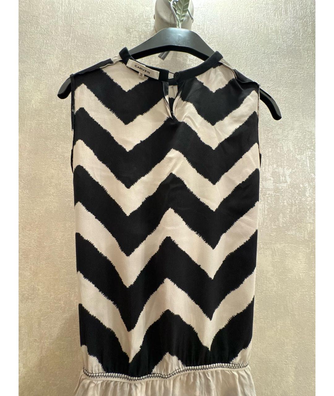 Carven Белое шелковое повседневное платье, фото 3