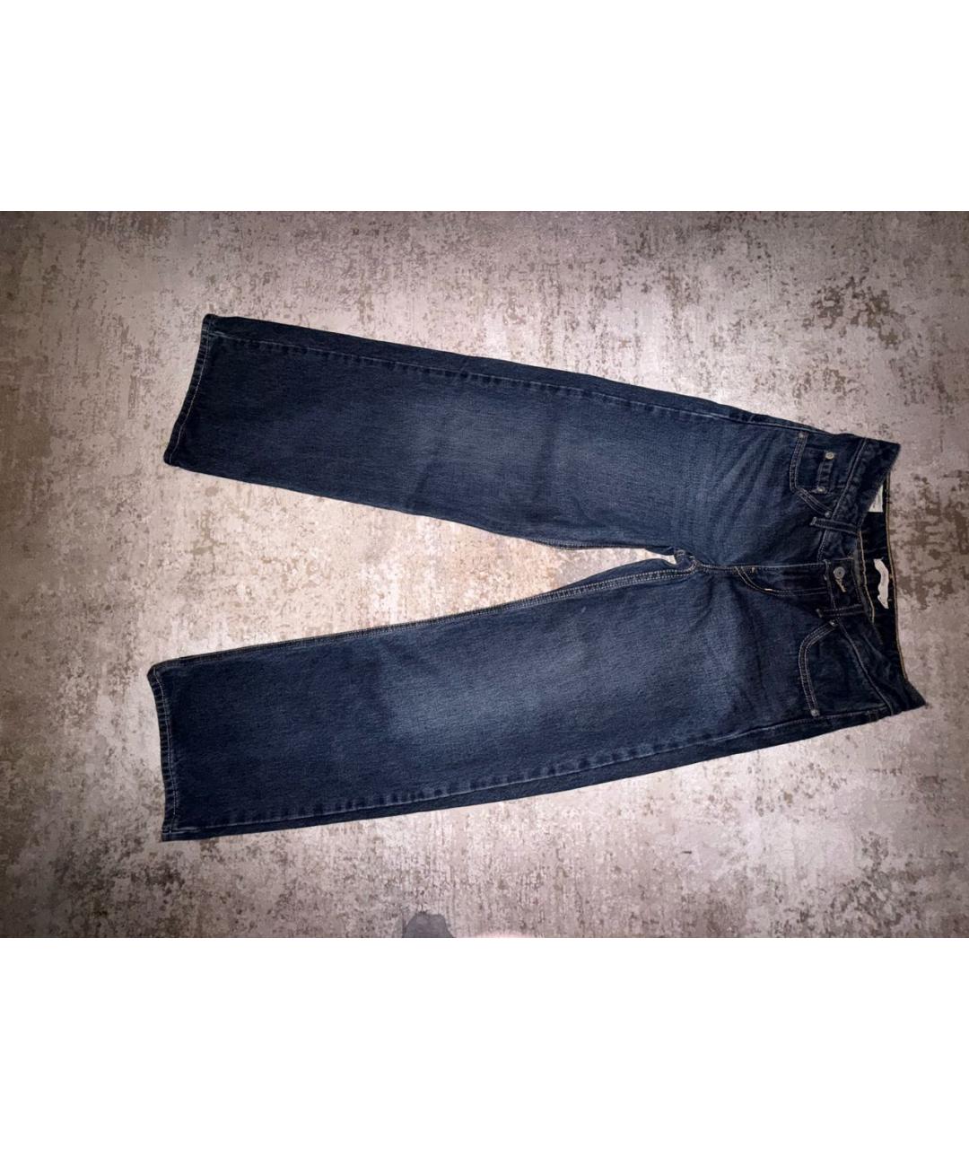 LEVI'S Темно-синие хлопковые прямые джинсы, фото 6