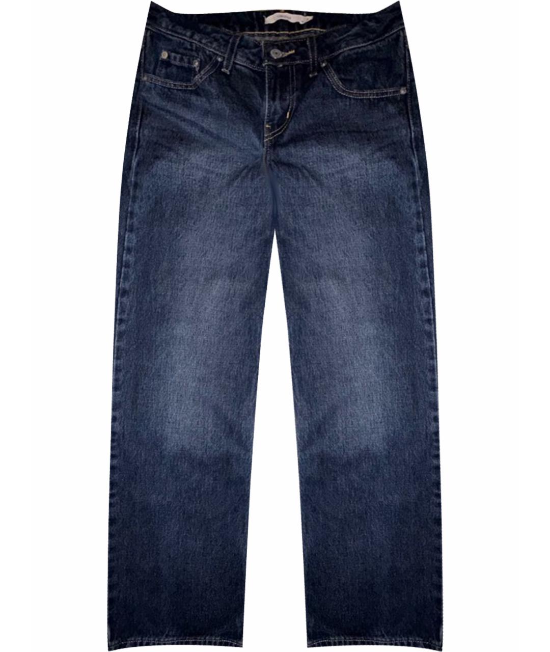 LEVI'S Темно-синие хлопковые прямые джинсы, фото 1