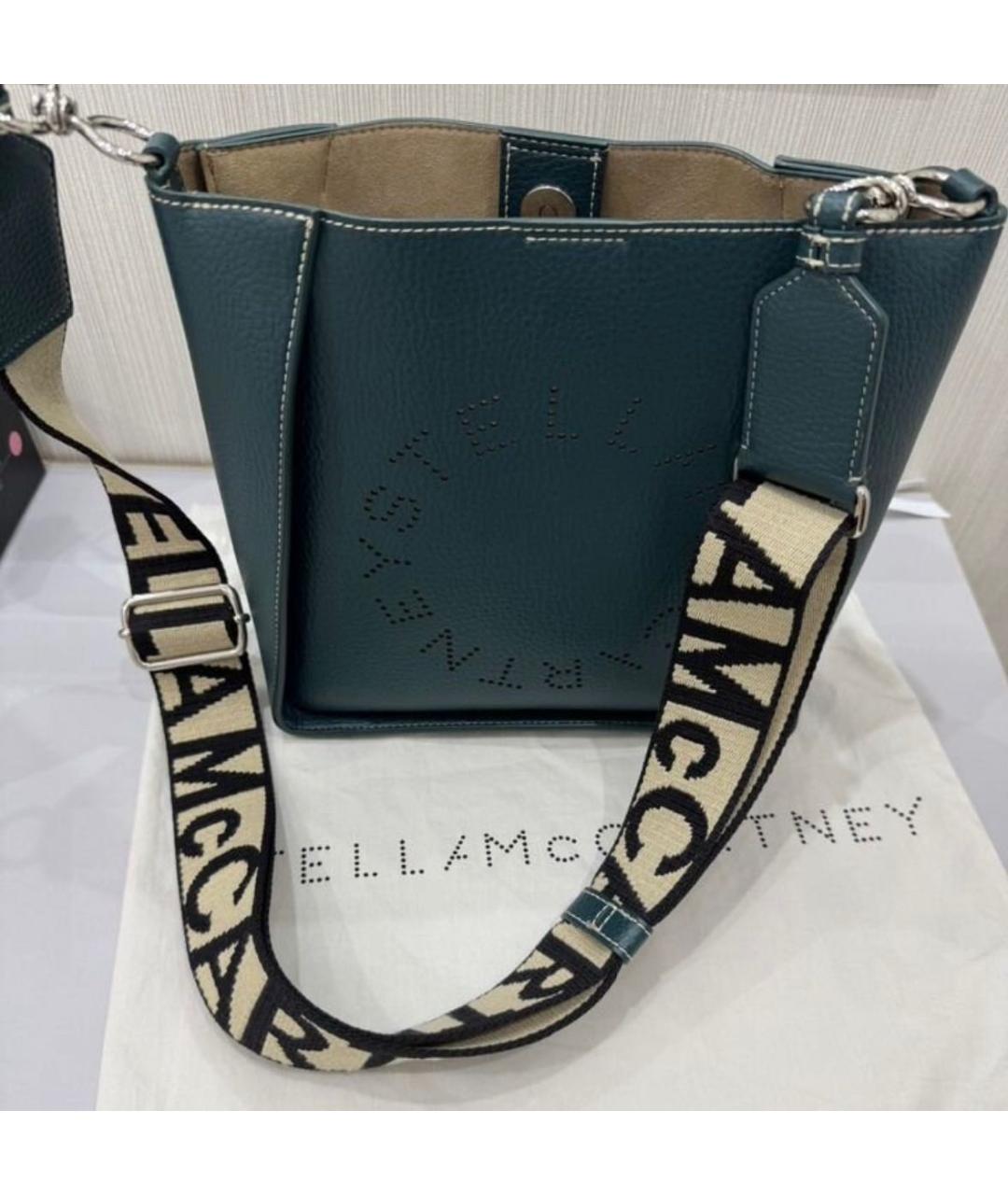 STELLA MCCARTNEY Зеленая кожаная сумка через плечо, фото 2