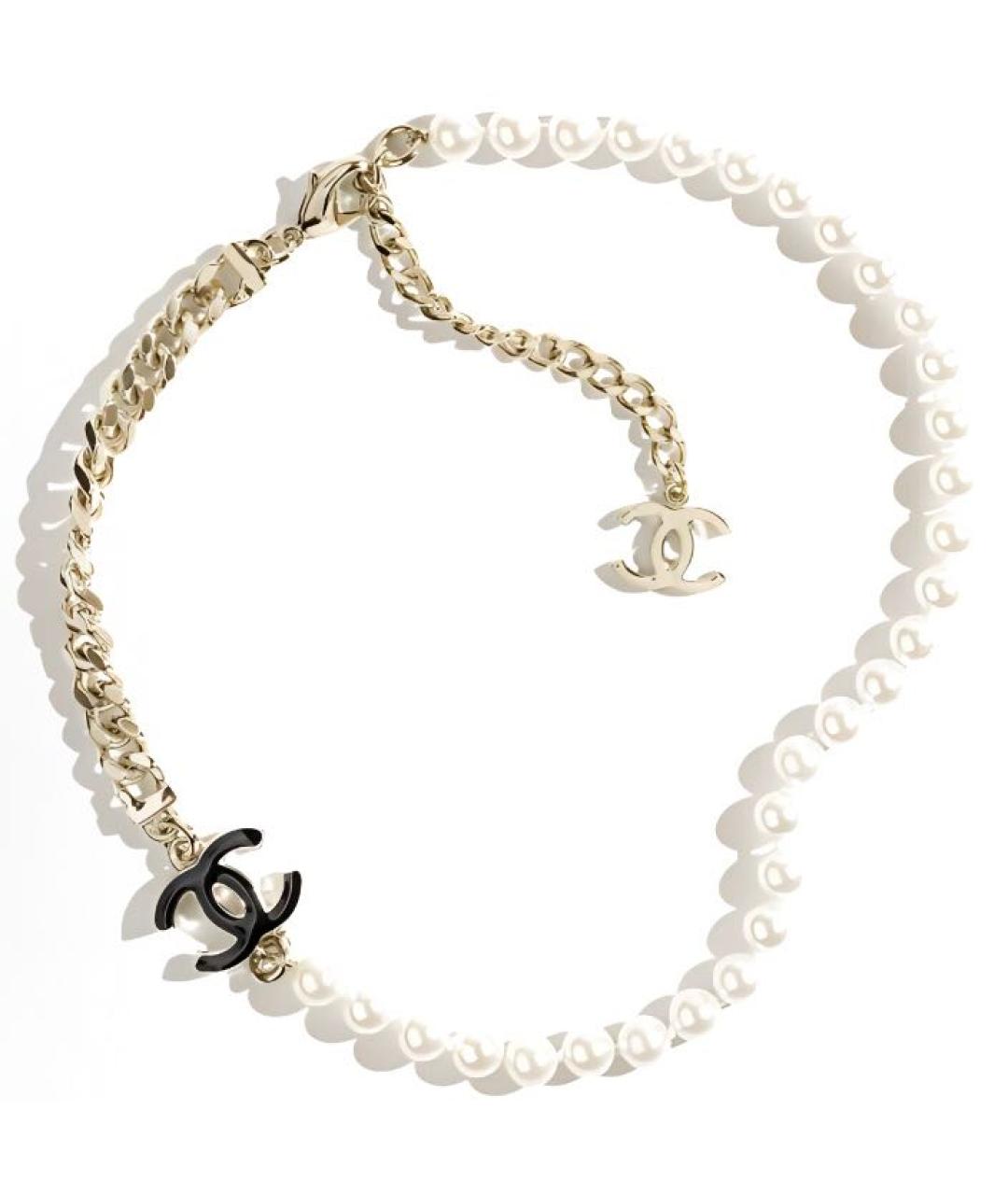 CHANEL Белое жемчужное колье, фото 1