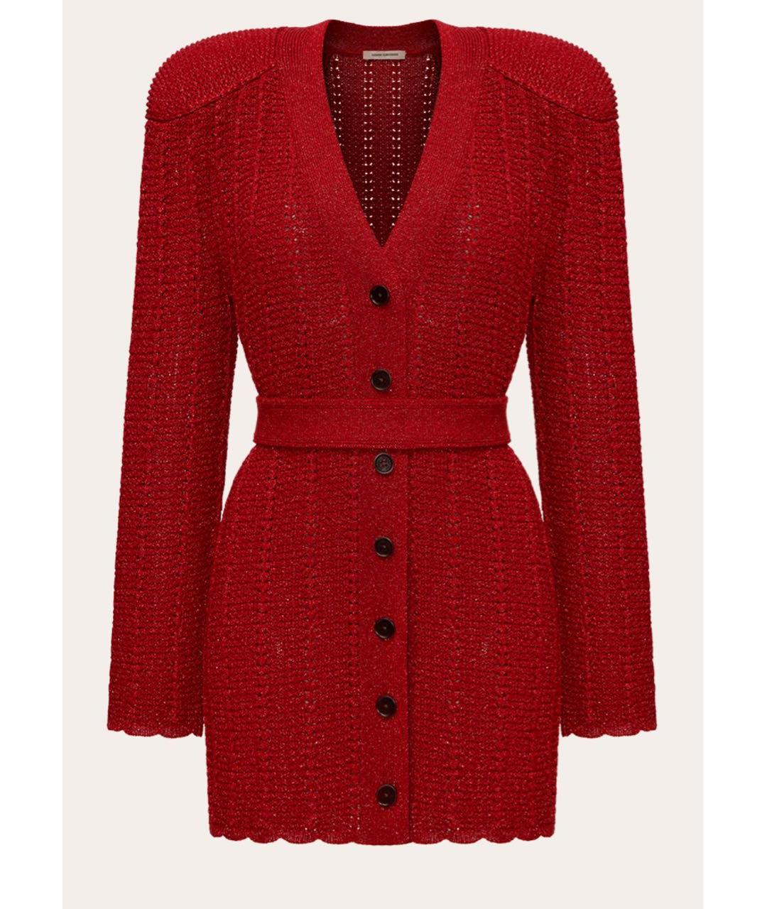 ULYANA SERGEENKO Красный хлопковый кардиган, фото 4