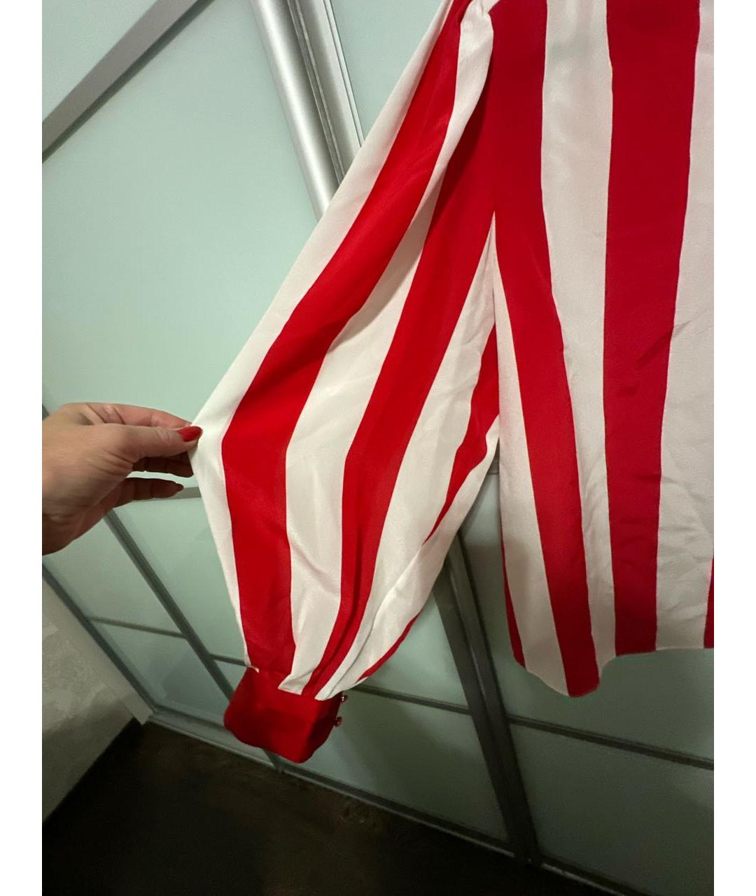 DOLCE&GABBANA Красная шелковая блузы, фото 4