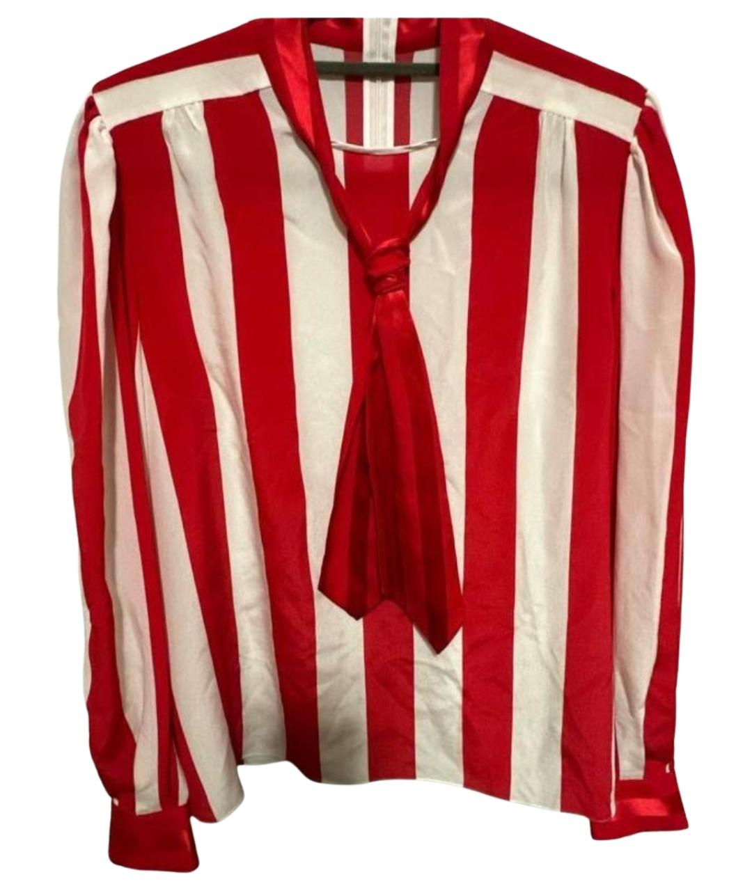 DOLCE&GABBANA Красная шелковая блузы, фото 1