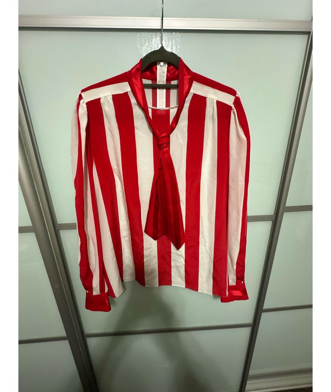 DOLCE&GABBANA Красная шелковая блузы, фото 5