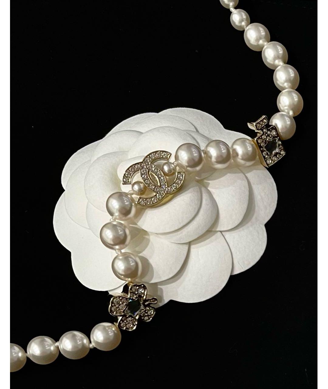 CHANEL Белое жемчужное колье, фото 3