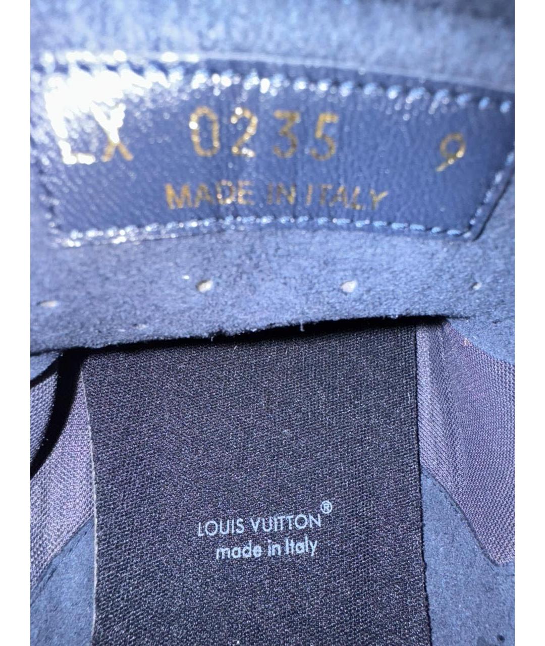 LOUIS VUITTON Синие замшевые низкие кроссовки / кеды, фото 6