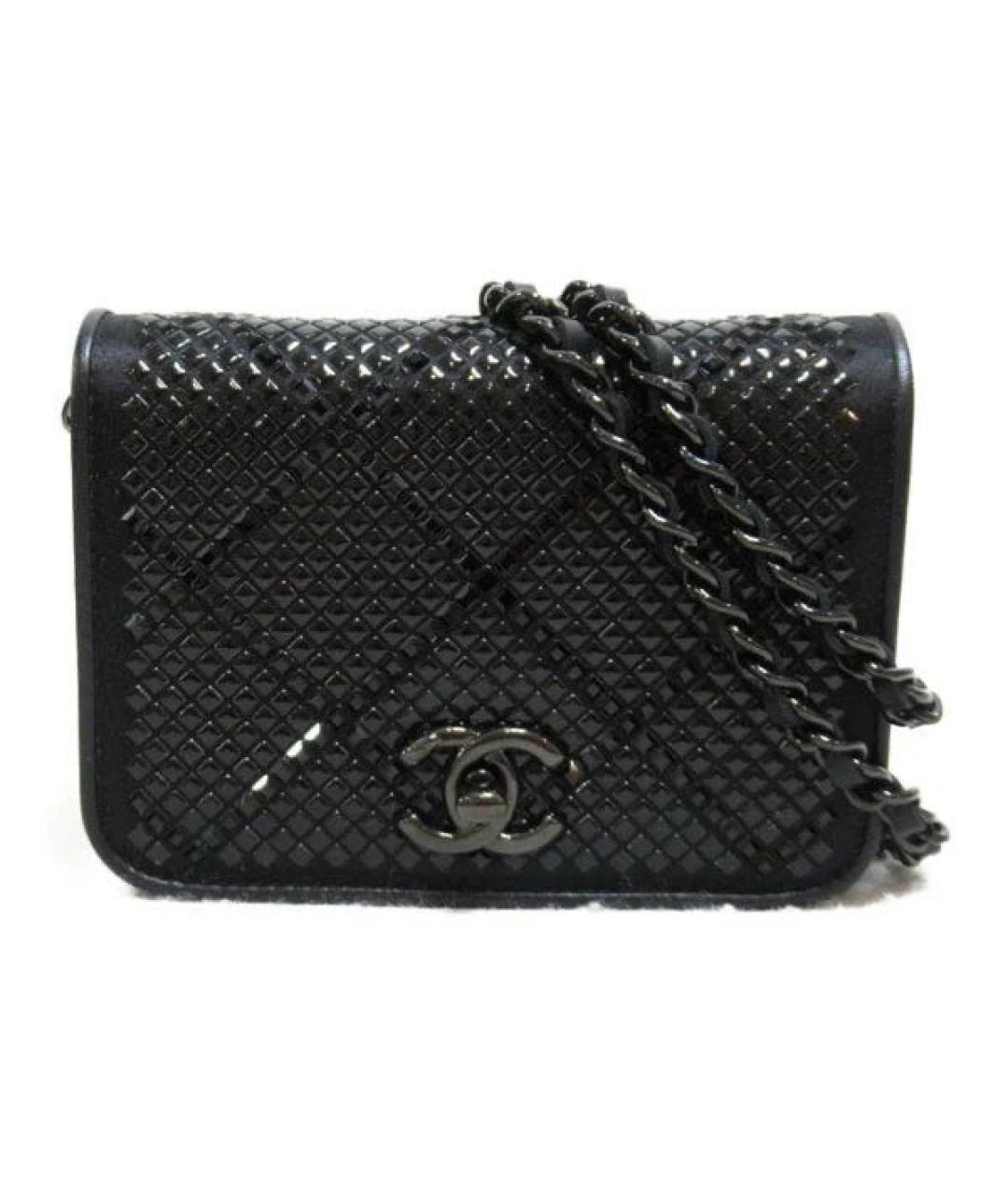 CHANEL Черная кожаная поясная сумка, фото 1