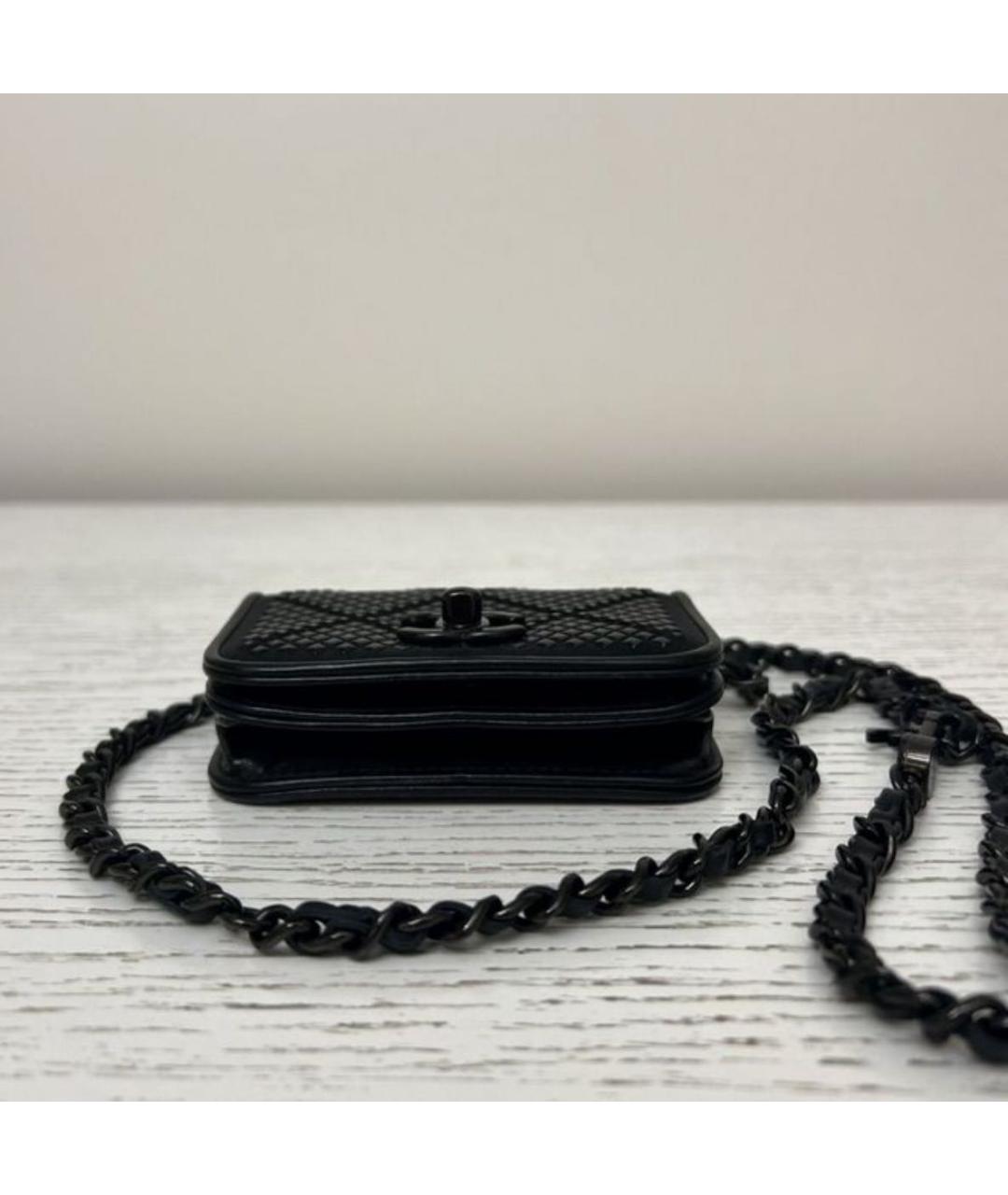 CHANEL Черная кожаная поясная сумка, фото 4