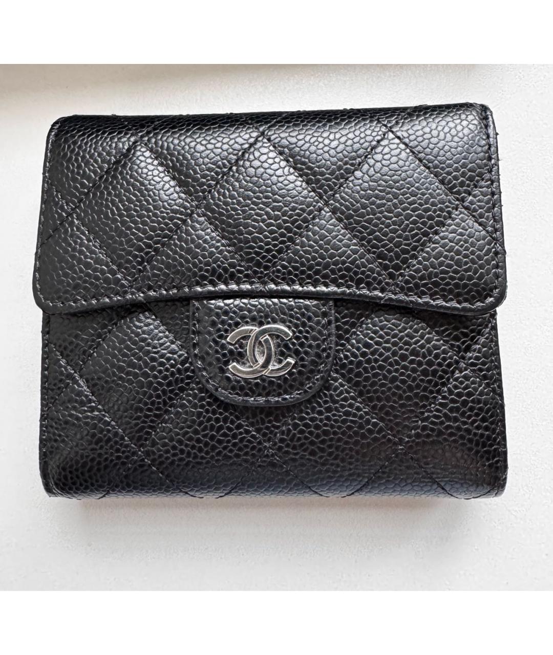 CHANEL Черный кожаный кошелек, фото 9
