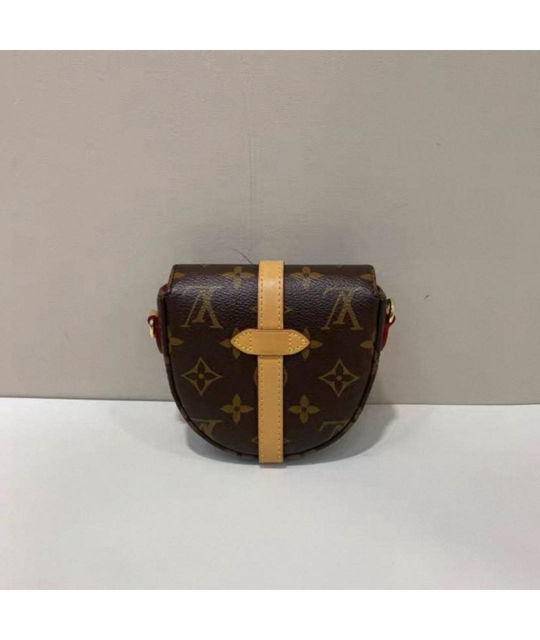LOUIS VUITTON Коричневая кожаная сумка через плечо, фото 3