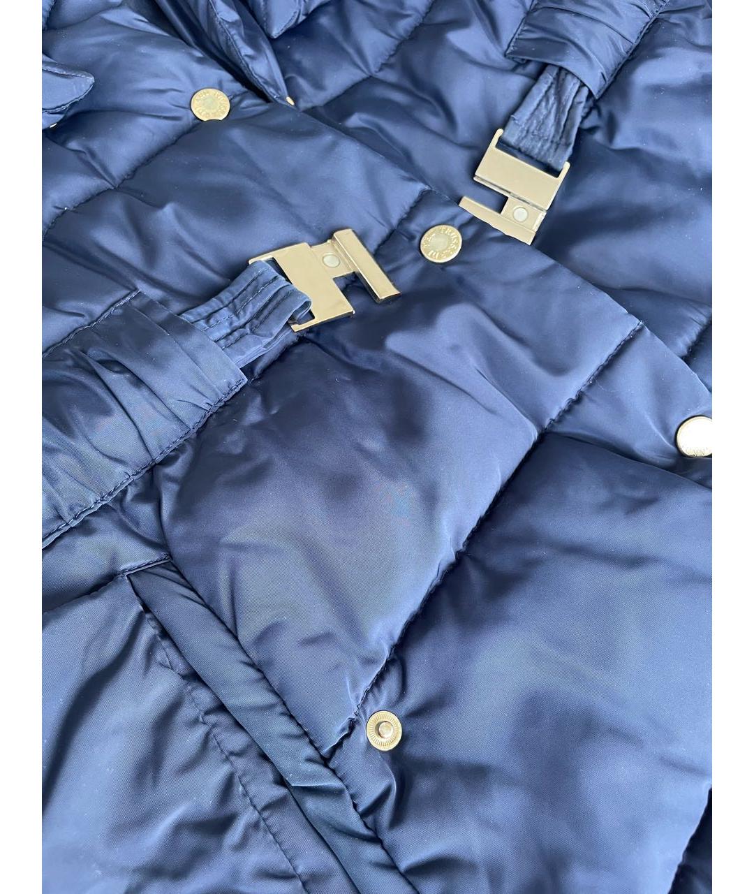 TRUSSARDI Темно-синяя полиэстеровая куртка, фото 6