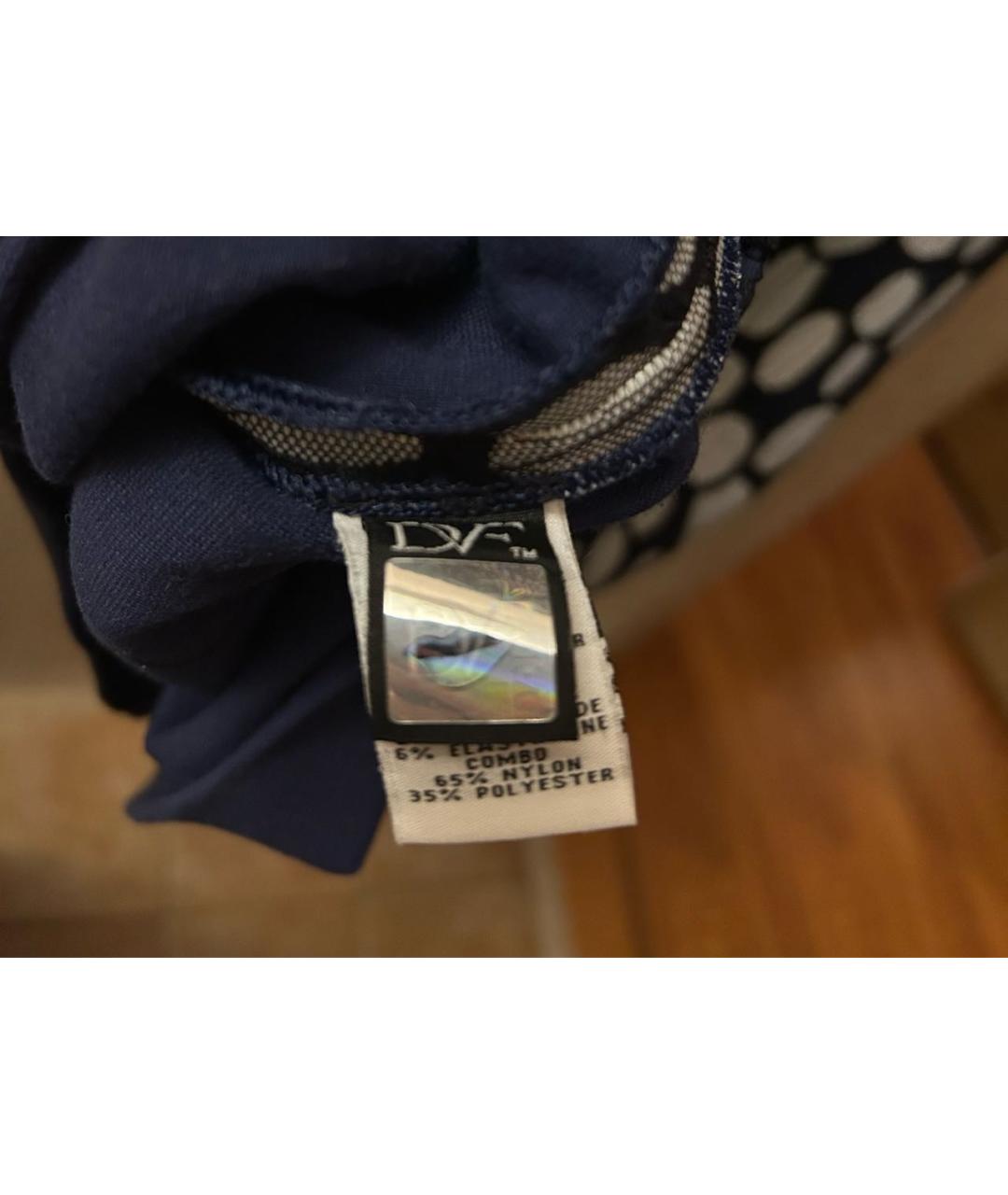 DIANE VON FURSTENBERG Синее вискозное коктейльное платье, фото 7