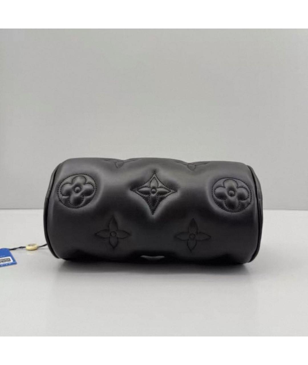 LOUIS VUITTON Черная кожаная сумка с короткими ручками, фото 3