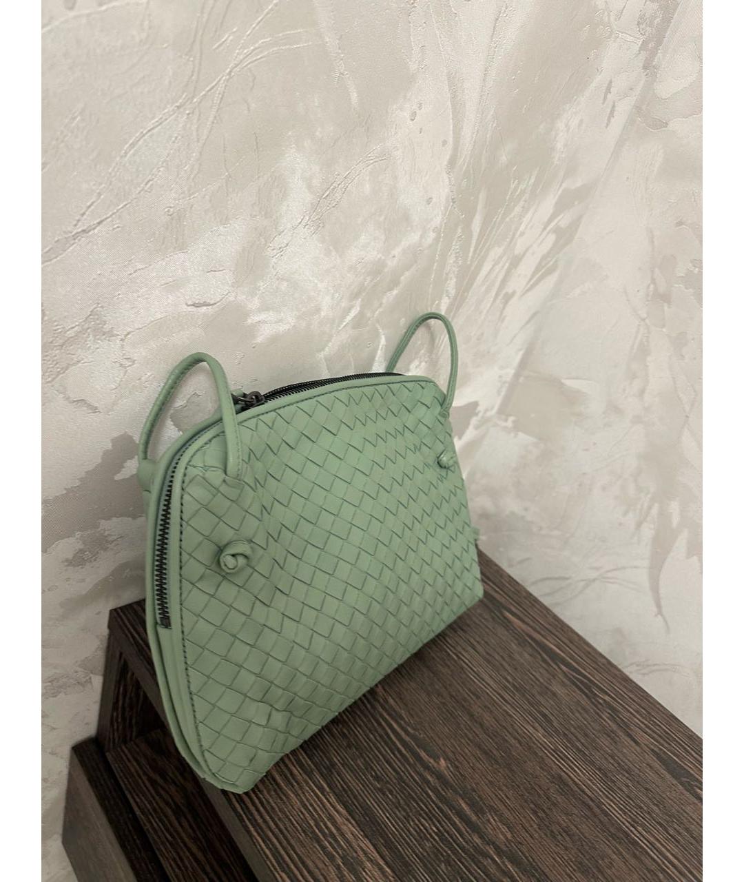 BOTTEGA VENETA Зеленая кожаная сумка через плечо, фото 2