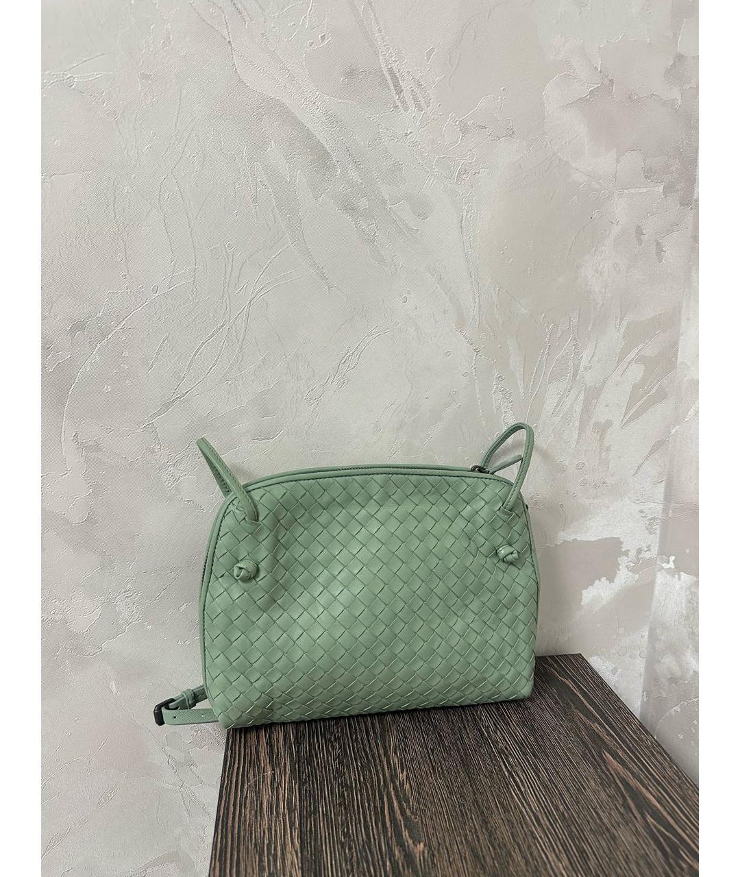 BOTTEGA VENETA Зеленая кожаная сумка через плечо, фото 5