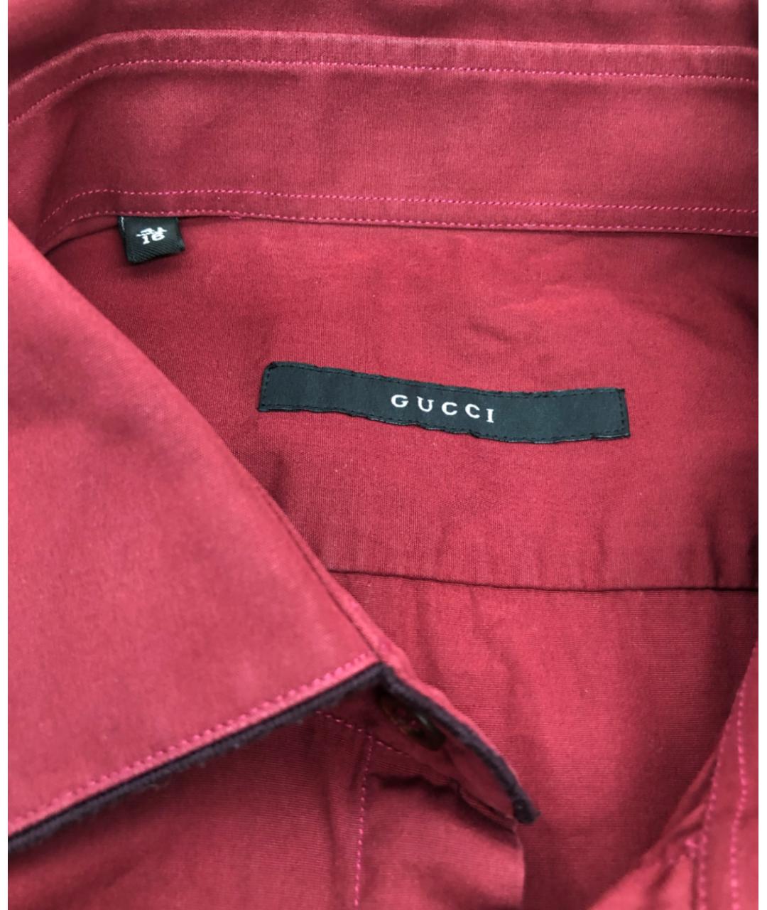 GUCCI Красная хлопковая кэжуал рубашка, фото 4