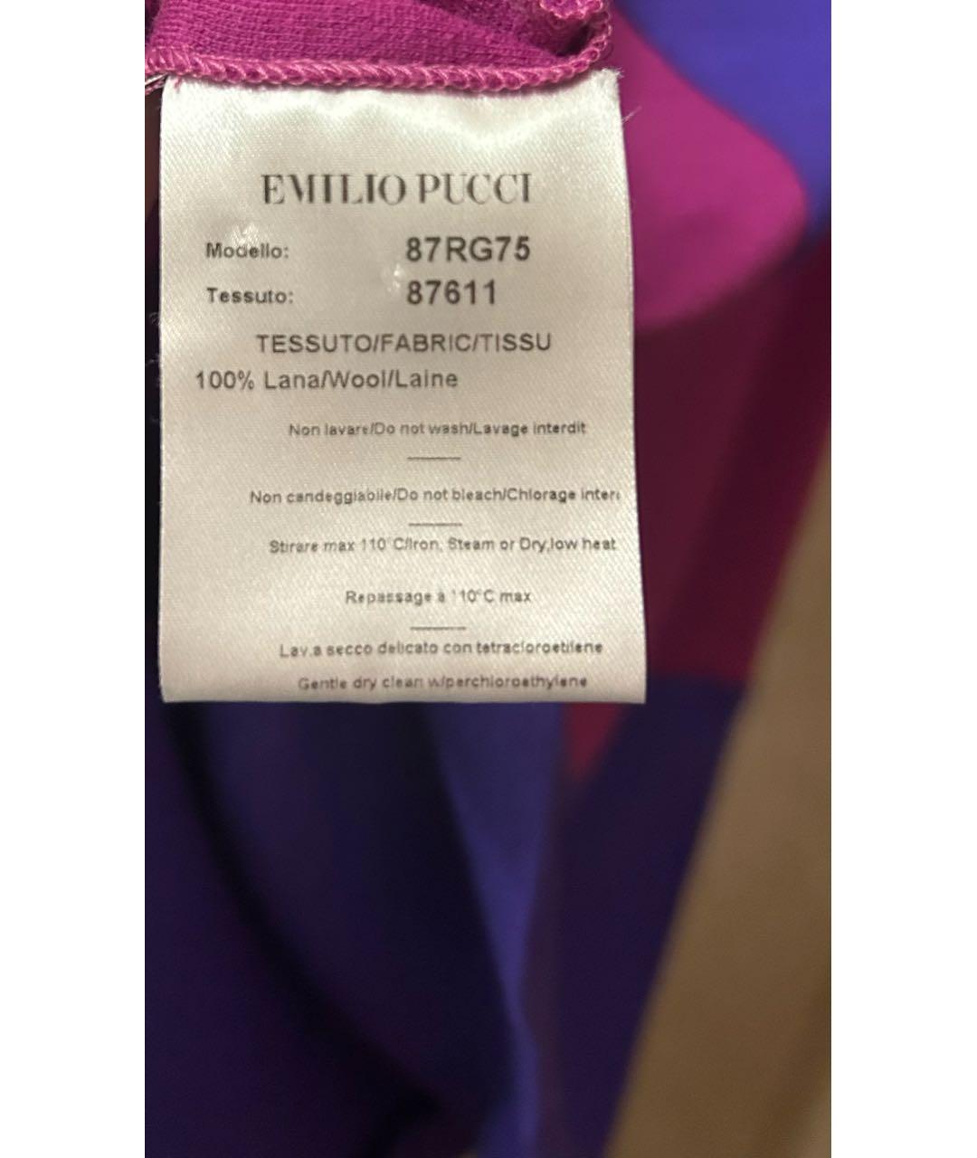 EMILIO PUCCI Мульти шерстяное коктейльное платье, фото 6