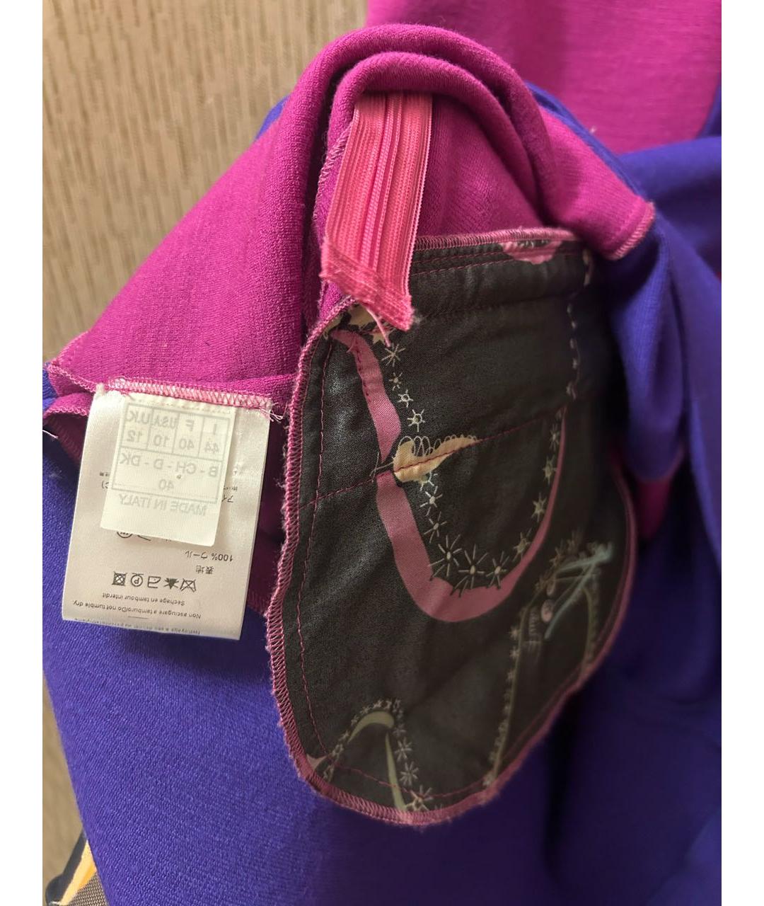 EMILIO PUCCI Мульти шерстяное коктейльное платье, фото 5