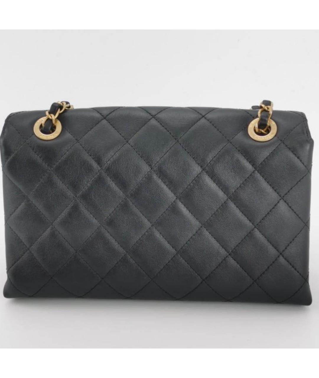 CHANEL Черная кожаная сумка через плечо, фото 4