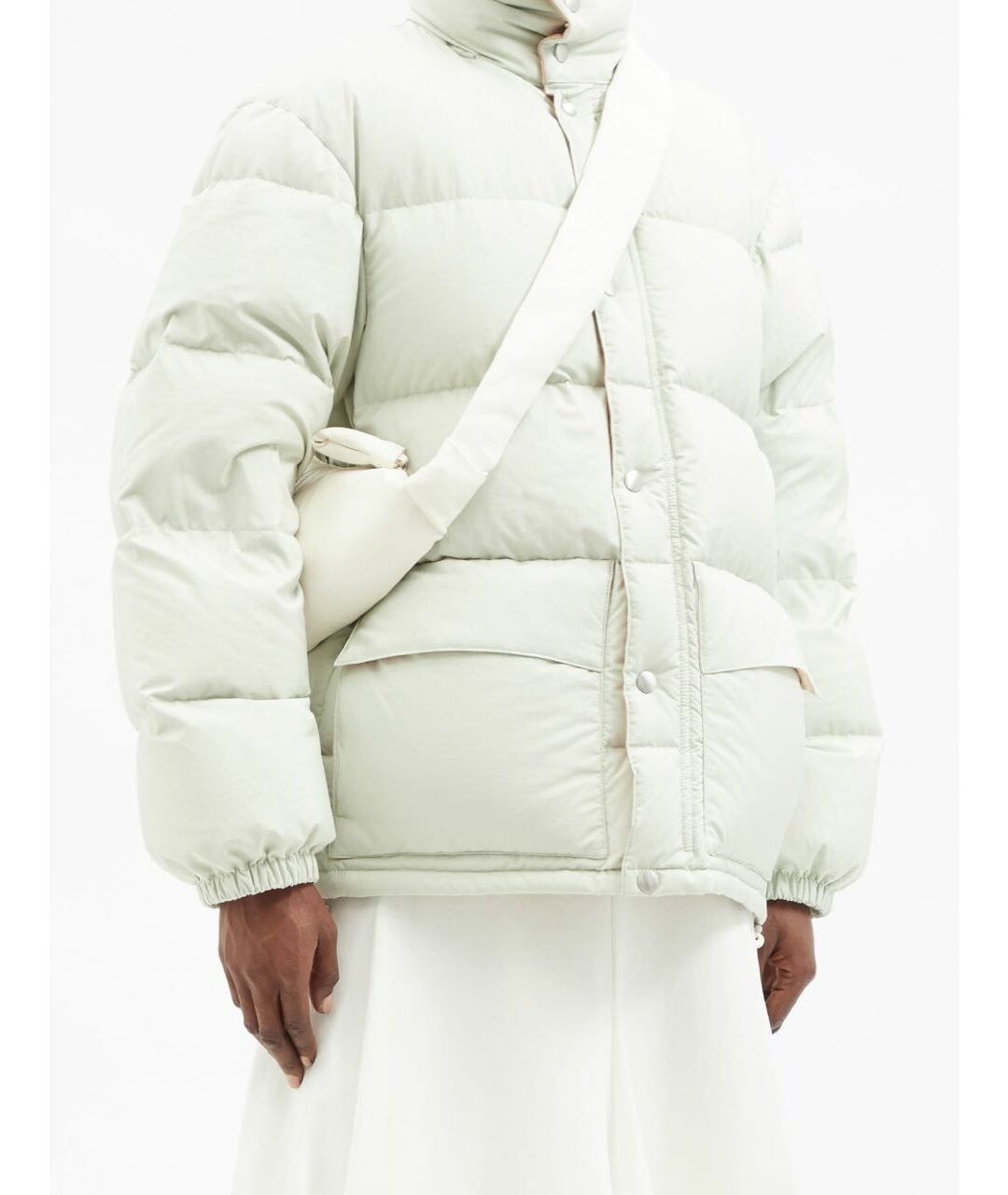 JIL SANDER Белый полиэстеровый пуховик, фото 4
