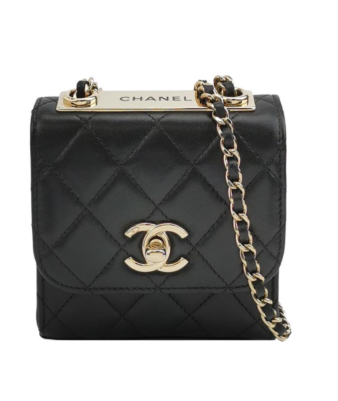 CHANEL Черная кожаная сумка через плечо, фото 1