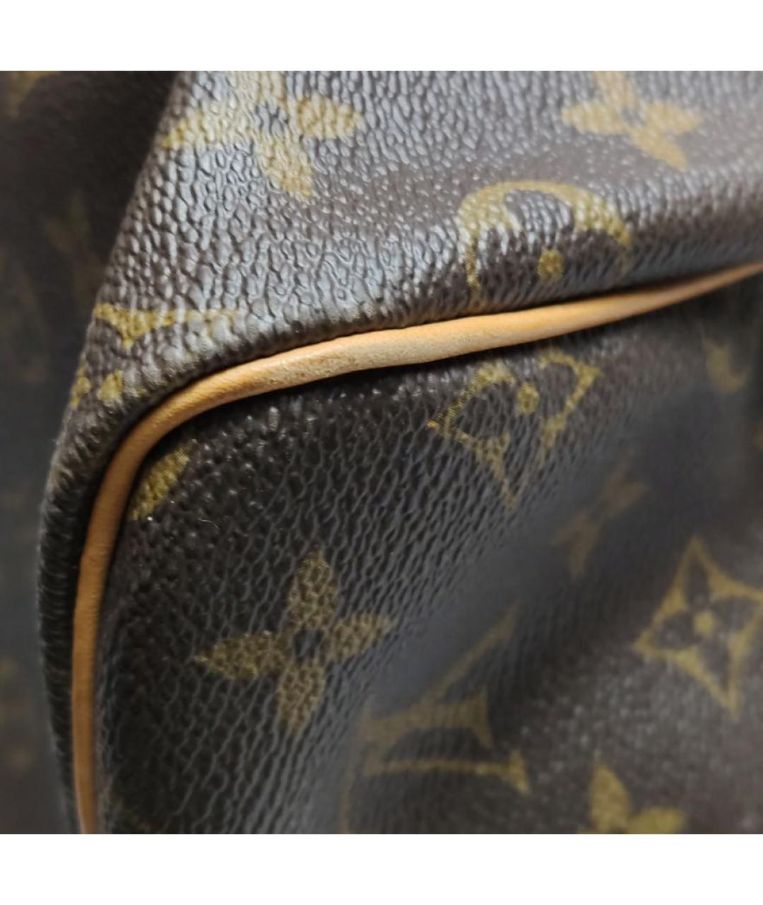 LOUIS VUITTON Коричневая кожаная дорожная/спортивная сумка, фото 8