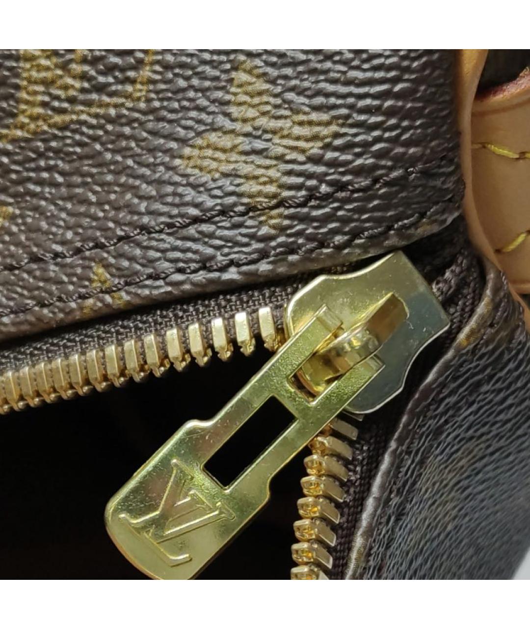 LOUIS VUITTON Коричневая кожаная дорожная/спортивная сумка, фото 7