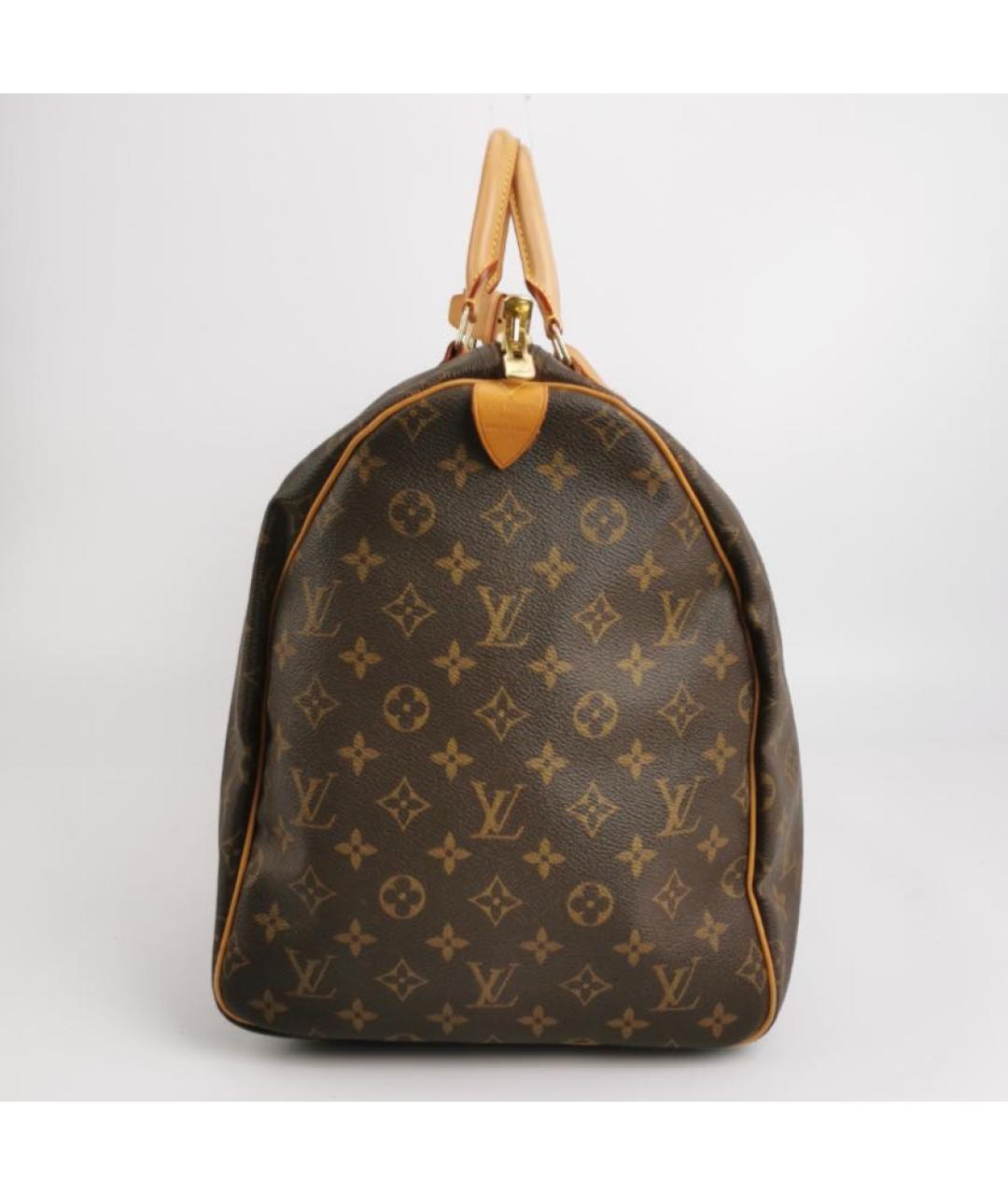 LOUIS VUITTON Коричневая кожаная дорожная/спортивная сумка, фото 3