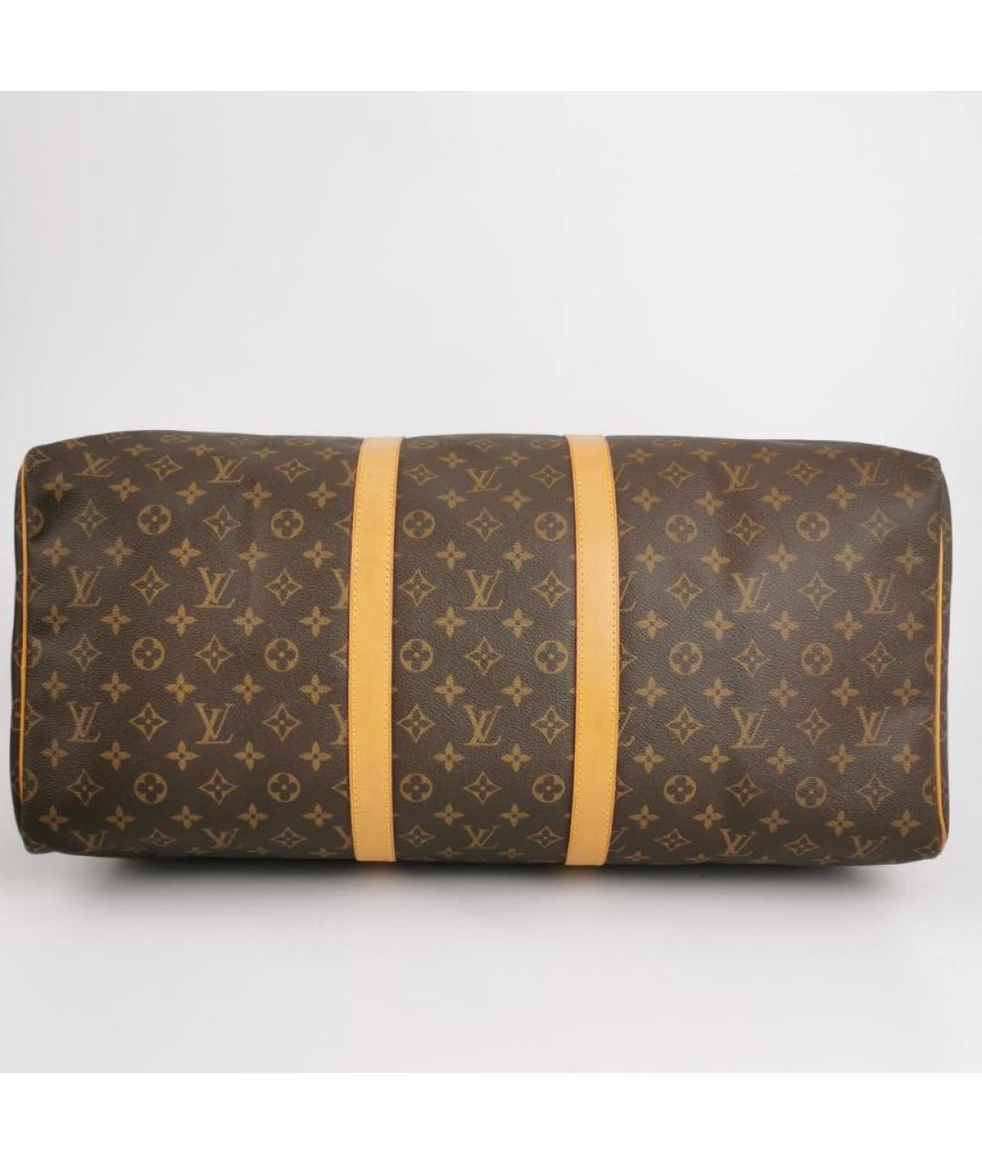 LOUIS VUITTON Коричневая кожаная дорожная/спортивная сумка, фото 5