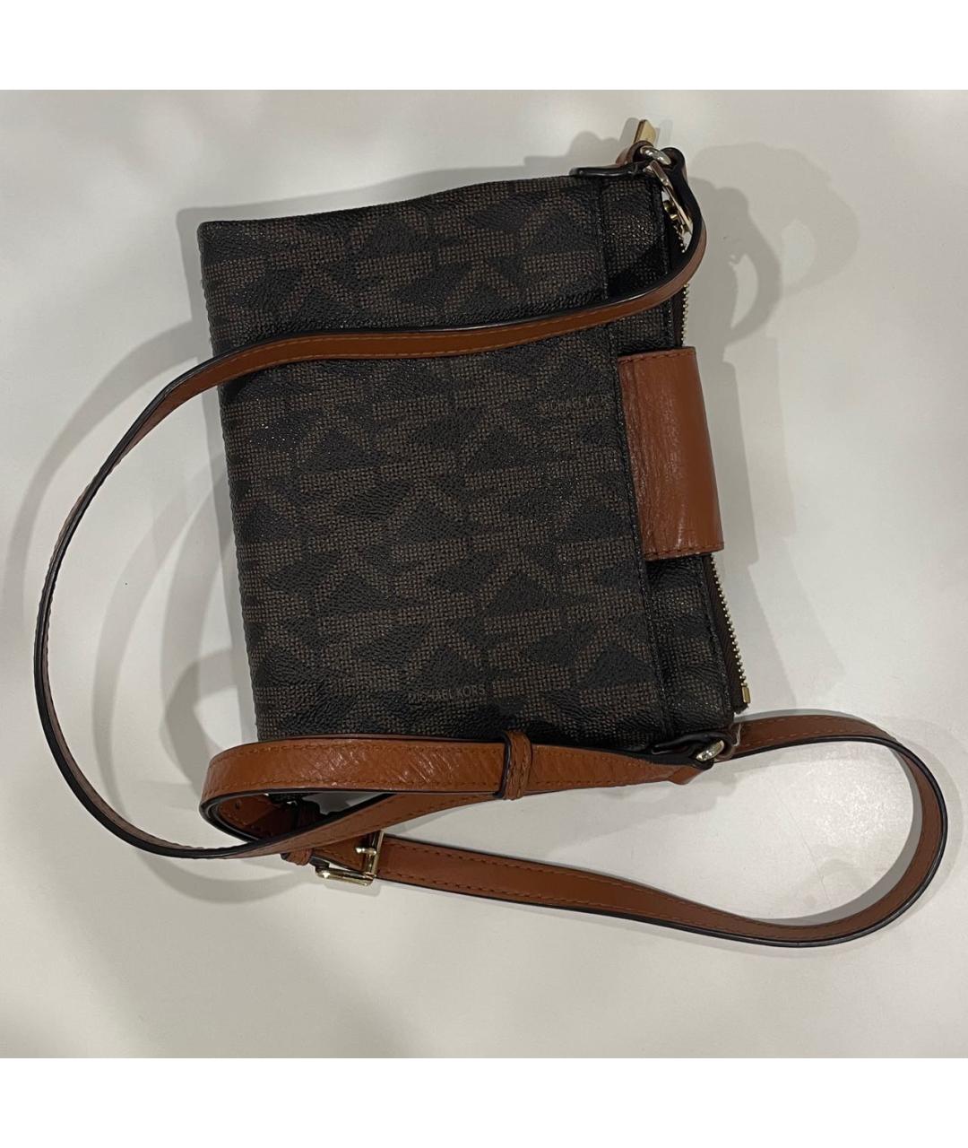 MICHAEL KORS Коричневая кожаная сумка через плечо, фото 3