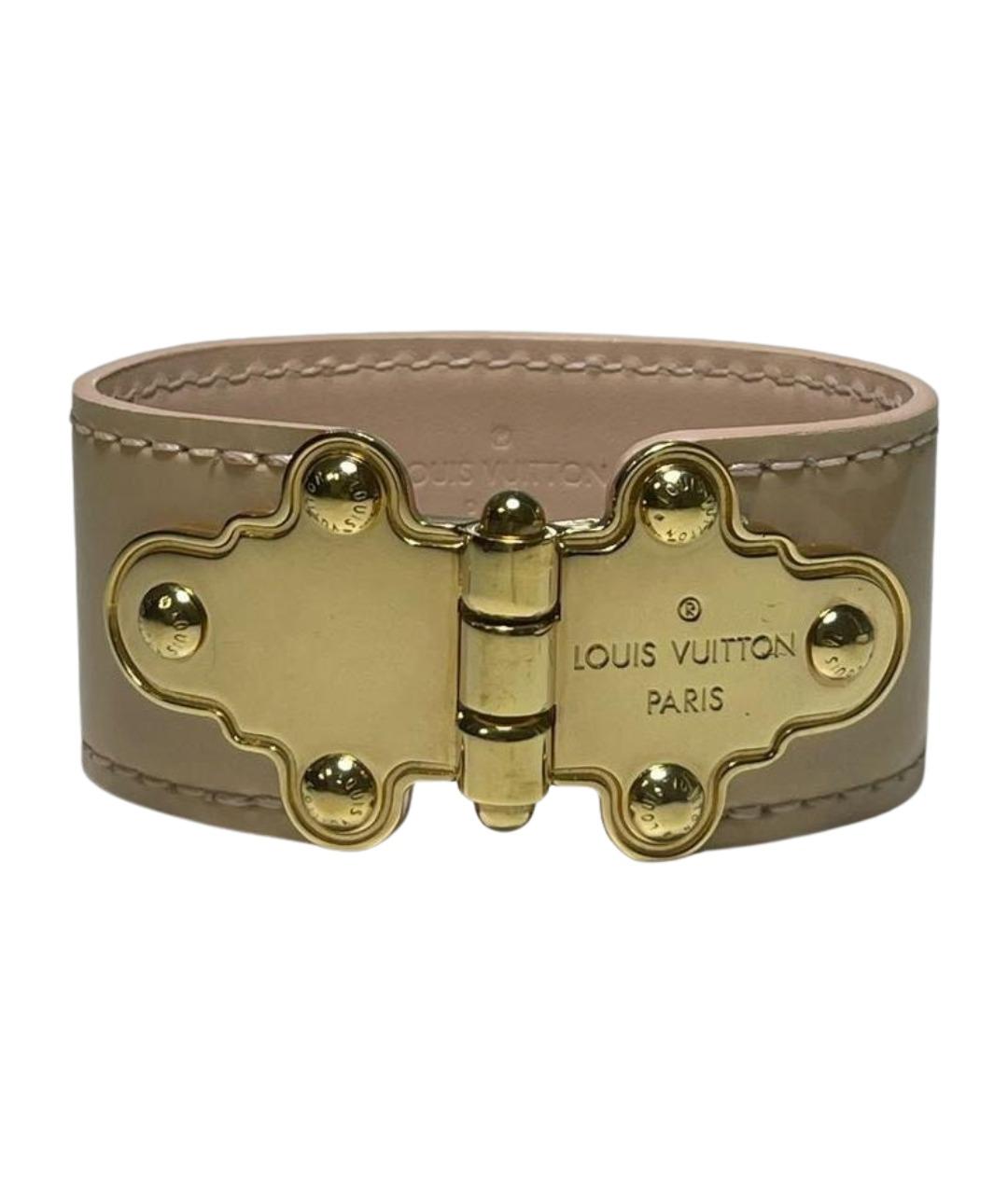 LOUIS VUITTON Бежевый кожаный браслет, фото 1