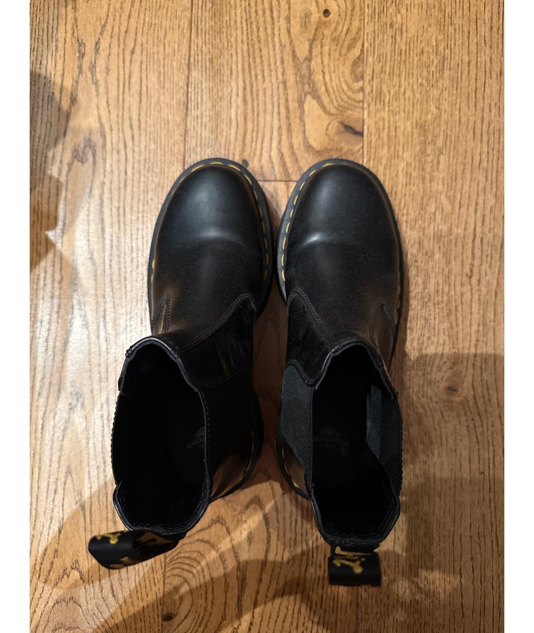 DR. MARTENS Черные кожаные полусапоги, фото 3