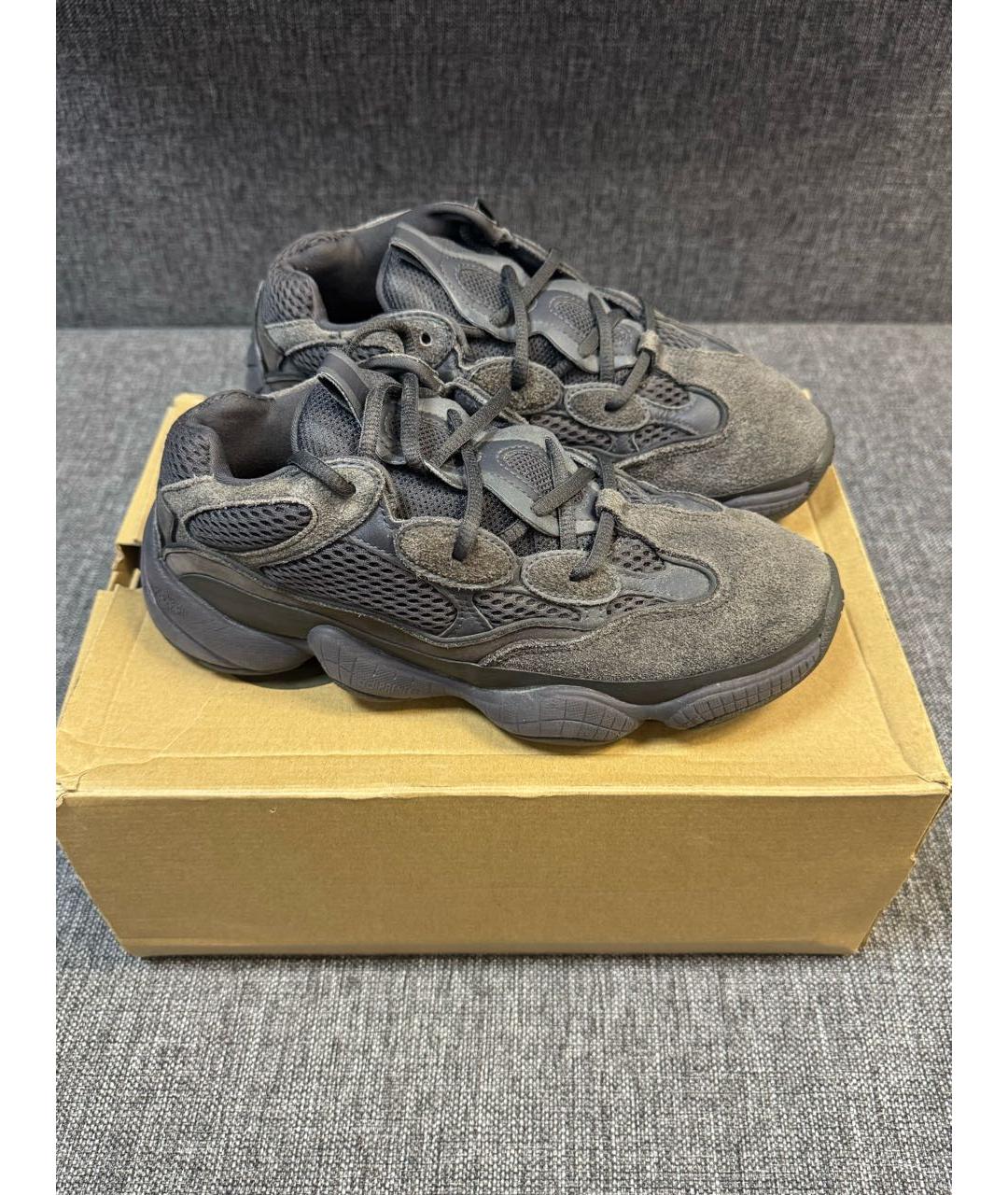 ADIDAS YEEZY Антрацитовые замшевые кроссовки, фото 2