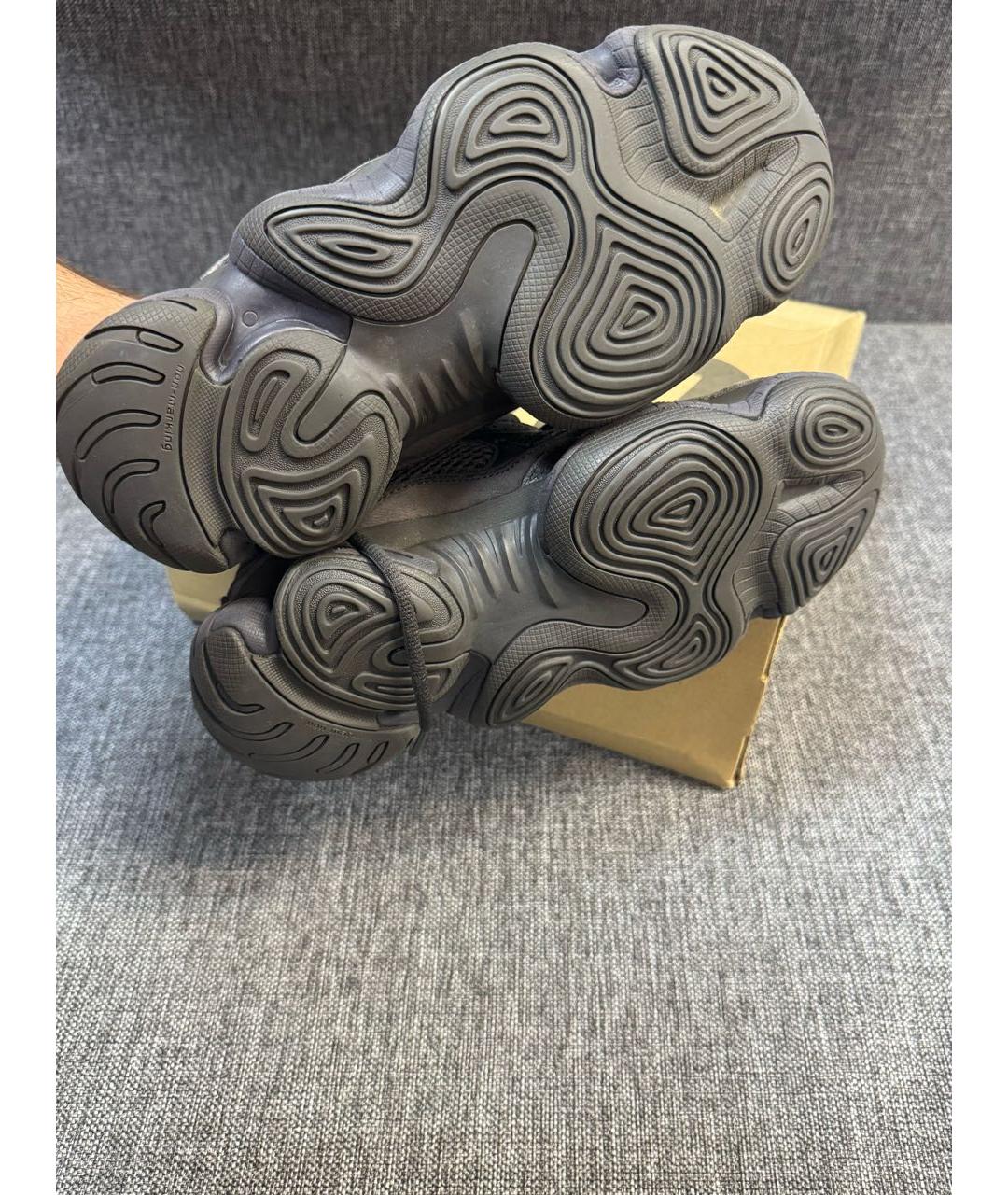 ADIDAS YEEZY Антрацитовые замшевые кроссовки, фото 4