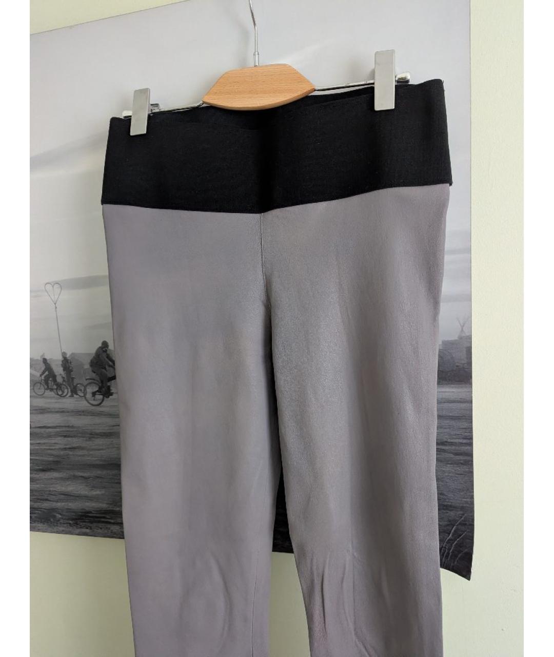 DROME Серые кожаные леггинсы и велосипедки, фото 6
