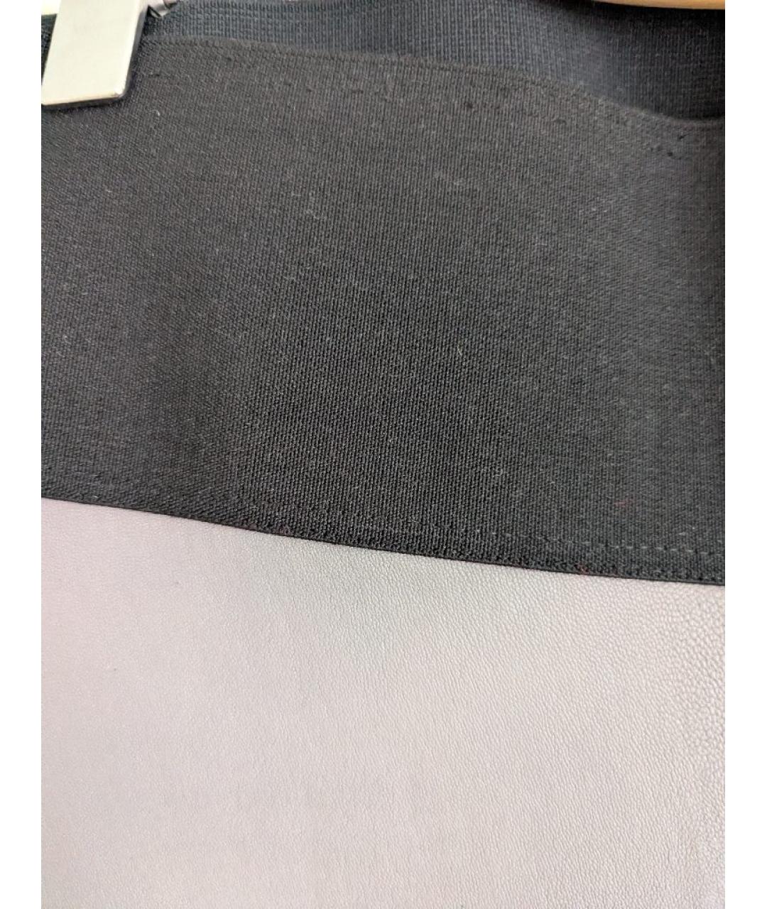 DROME Серые кожаные леггинсы и велосипедки, фото 4