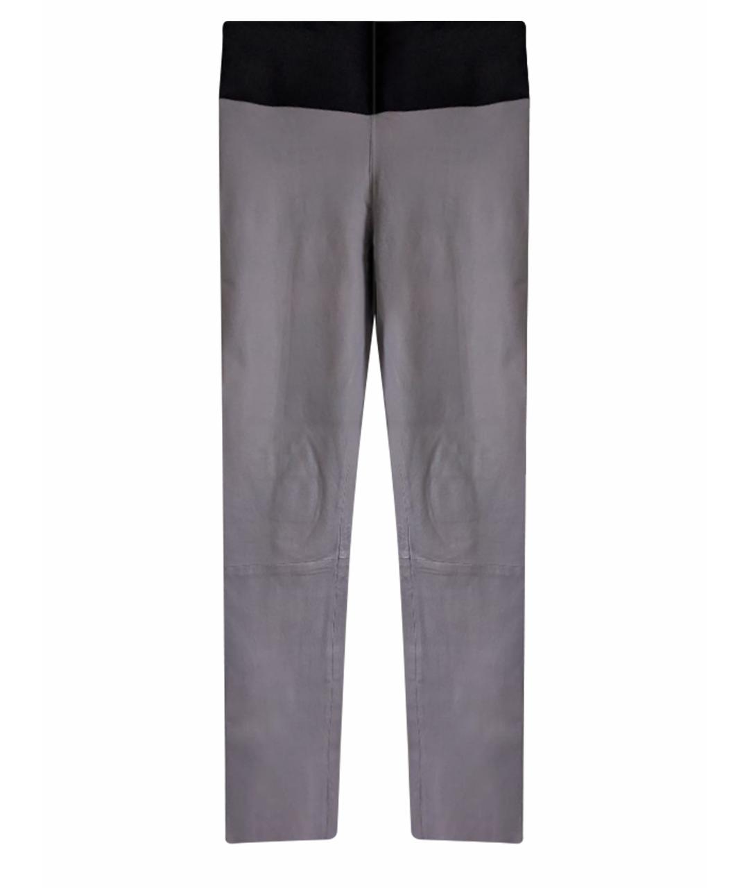 DROME Серые кожаные леггинсы и велосипедки, фото 1